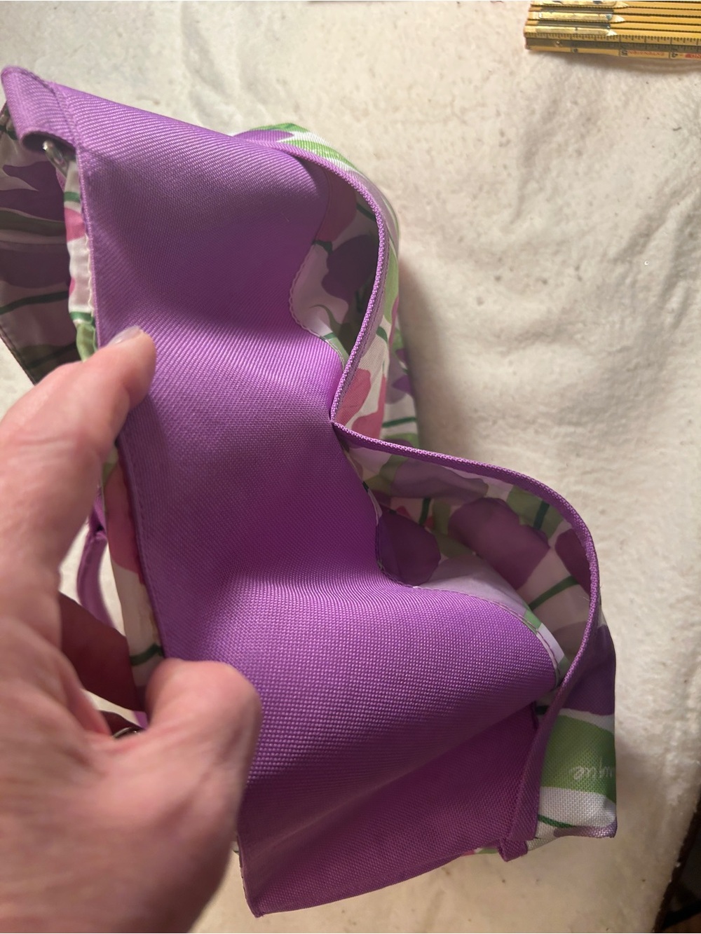Purple Floral Tulip Tote Bag - Clinique - Picture 5 of 5